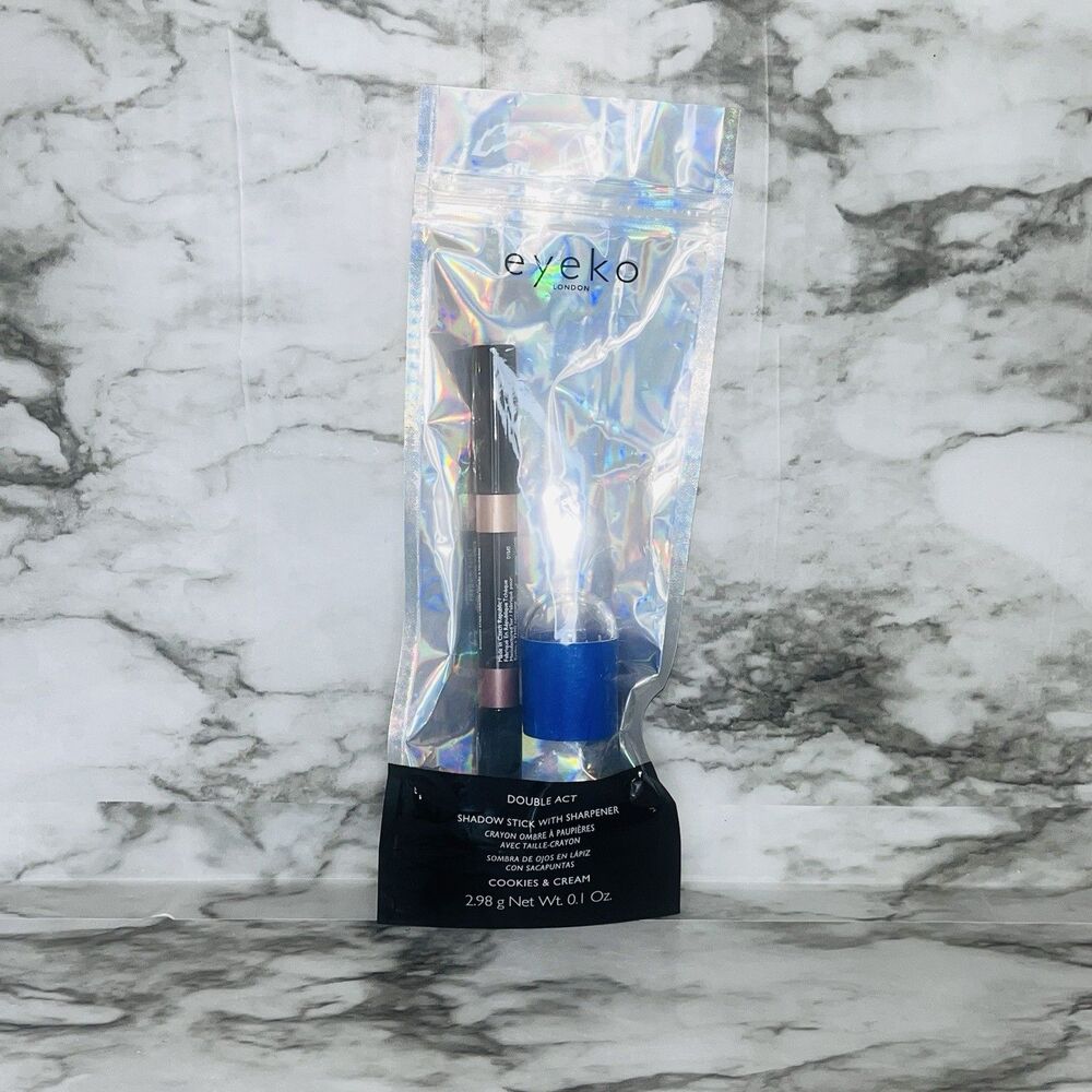 Eyeko Double Act Shadow Stick Cookies & Cream 2.98g with Sharpener NEW